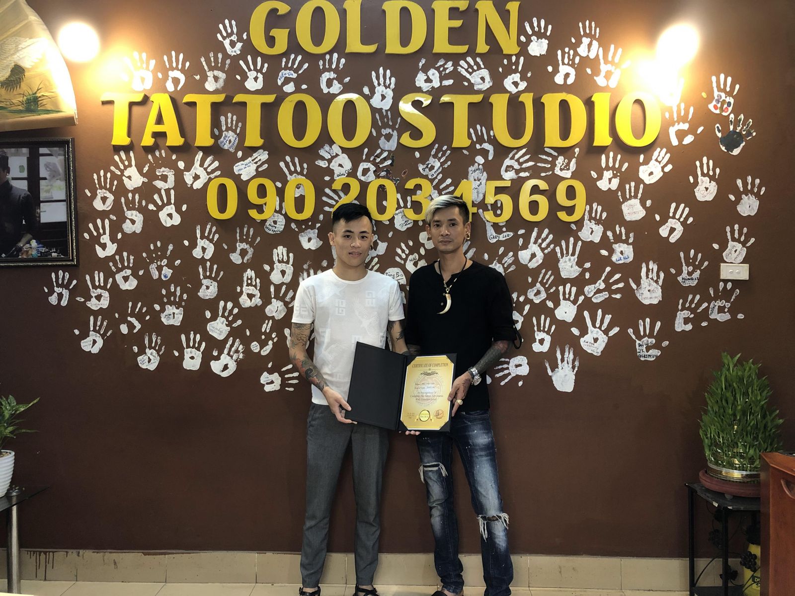 Dạy xăm hình nghệ thuật Goldentattoovn| học viên tốt nghiệp tháng 6/2019