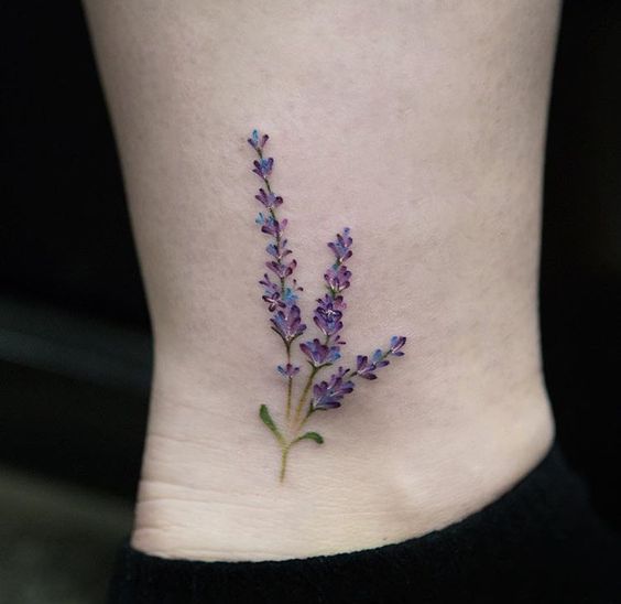 Lavender Temporary Tattoo by Zihee Set of 3  Small Tattoos