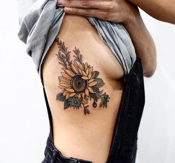 Dạy xăm hình nghệ thuật Golden TattooVN| ý nghĩa hình xăm hoa Hướng Dương
